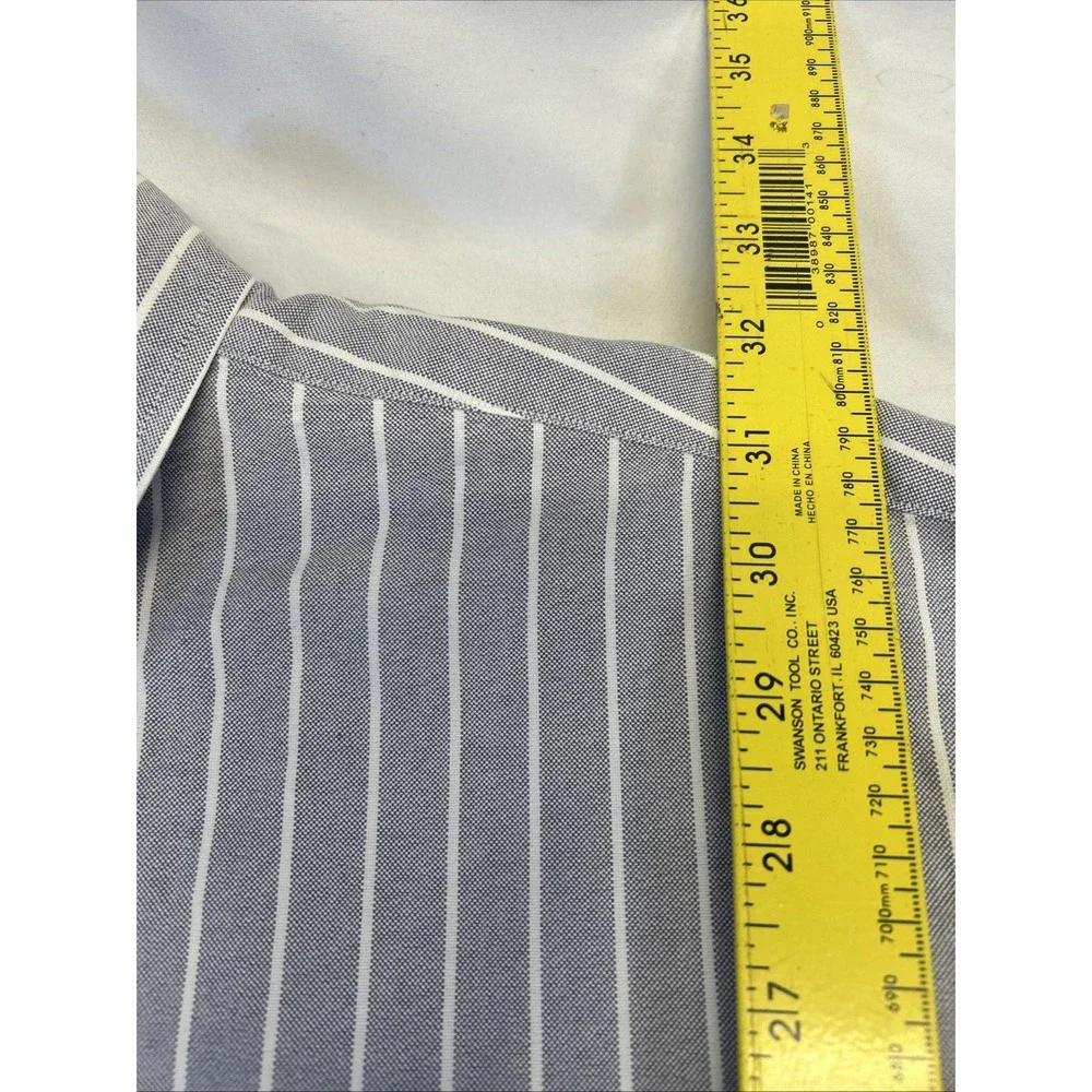 Polo Ralph Lauren Slim Fit Button Down Shirt Long‎ Sleeve Gray Striped Men's XXL